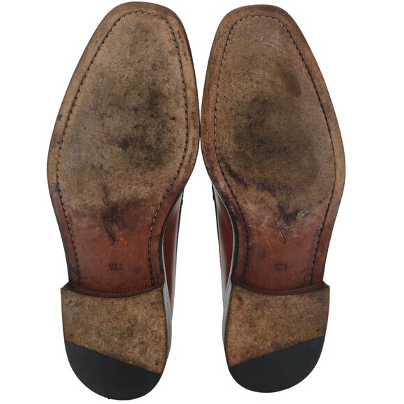 Mezlan Spain Mens 10M Brown Leather Dress Shoes Square-toe Oxfords Torello Derby - Picture 3 of 12